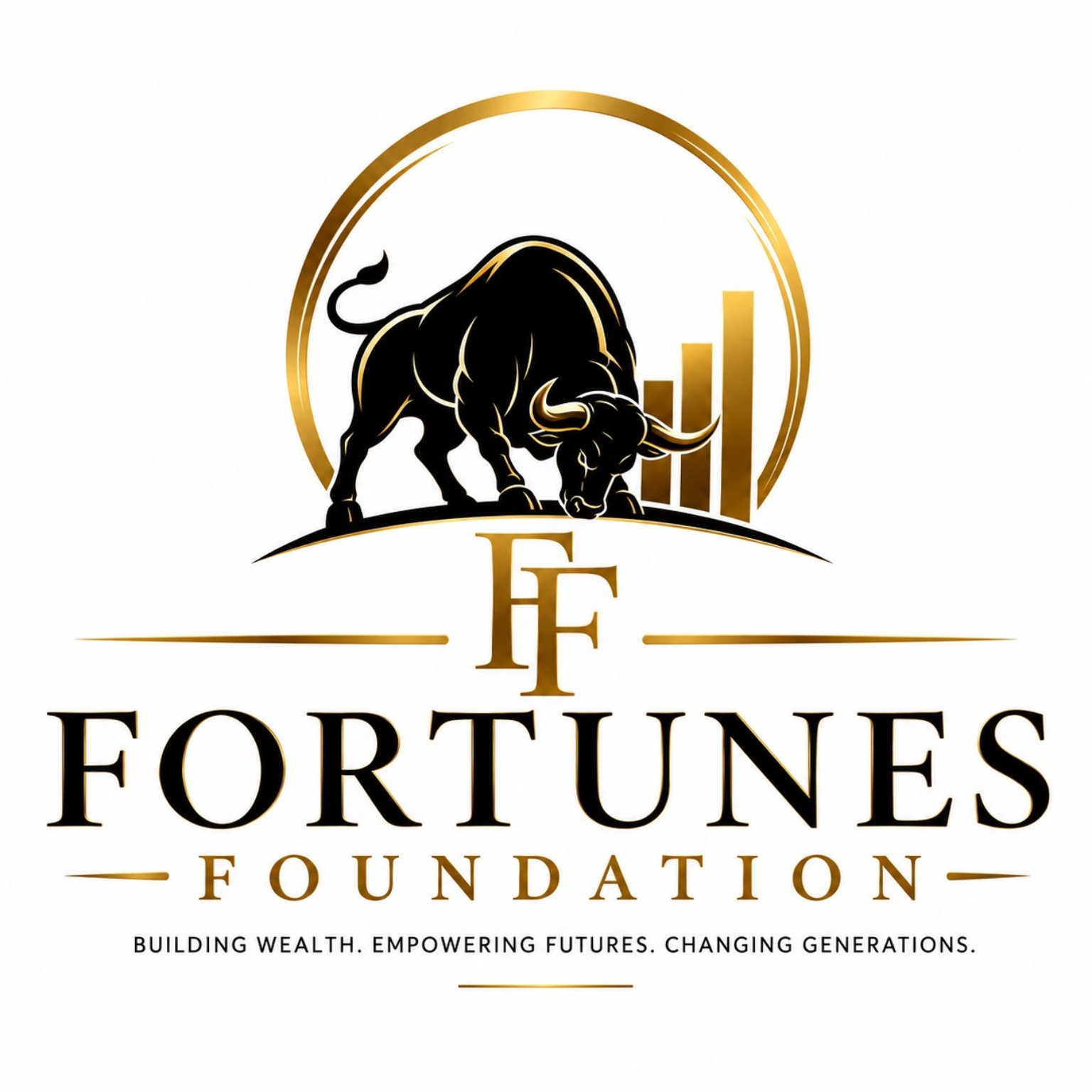 Fortunes Foundation logo — a gold bull above the letters FF
